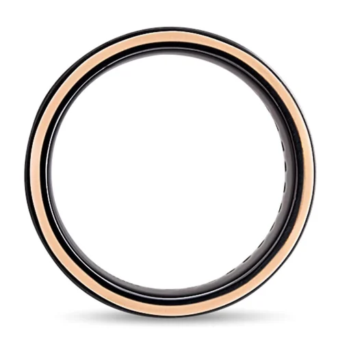 Men's Black Diamond Wedding Band In Black Zirconium, 8Mm (5/8 Ct.Tw.)