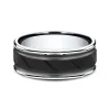 Men's Black Ion-Plated Cobalt Wedding Band, 8Mm