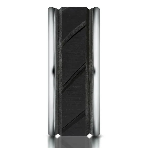 Men's Black Ion-Plated Cobalt Wedding Band, 8Mm