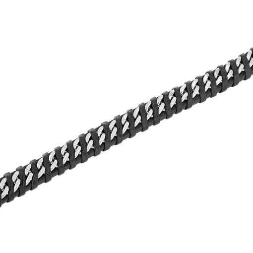 Men's Braided Chain Bracelet In Stainless Steel
