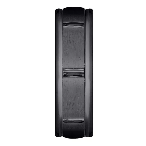 Men's Brick Wedding Band In Black Titanium, 7Mm