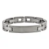Men's Brushed Id Bracelet In Titanium