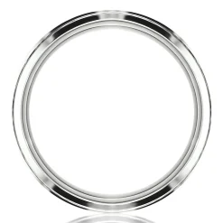 Men's Carbon Fiber Inlay Band In White Cobalt, 9Mm