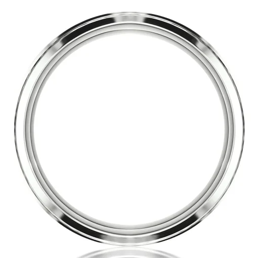Men's Carbon Fiber Inlay Band In White Cobalt, 9Mm