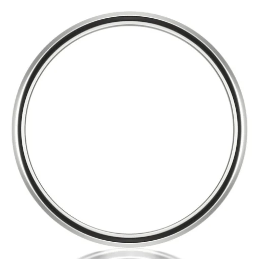 Men's Carbon Fiber Inlay Band In White Cobalt, 8Mm