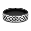 Men's Celtic Knot Band In Black Titanium, 6.5Mm