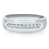Men's Channel-Set Diamond Wedding Band In 10K White Gold (1/4 Ct. Tw.)