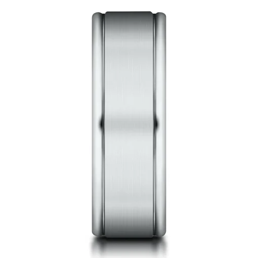Men's Comfort Fit Band In 10K White Gold, 6Mm