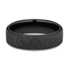 Men's Concrete Pattern Band In Black Titanium, 6.5Mm
