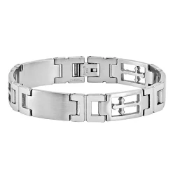 Men's Cross Bracelet In Stainless Steel