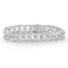 Men's Cuban Link Bracelet With Diamond In Sterling Silver, 8.5" (1 Ct. Tw.)