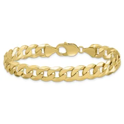 Men's Curb Bracelet In 14K Yellow Gold