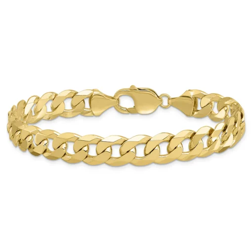 Men's Curb Bracelet In 14K Yellow Gold