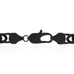 Men's Curb Chain In Black Ion-Plated Stainless Steel, 24"