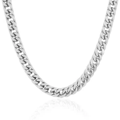 Men's Curb Chain In Stainless Steel, 8.5Mm, 24"