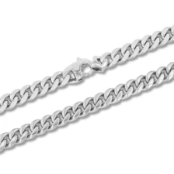 Men's Curb Chain In Stainless Steel, 7.5Mm, 24"