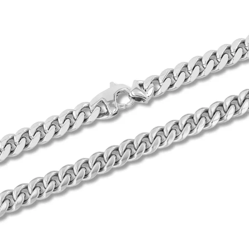 Men's Curb Chain In Stainless Steel, 7.5Mm, 24"