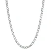 Men's Curb Chain In Sterling Silver, 22"