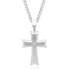 Men's Diamond Accent Cross Pendant In Stainless Steel