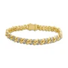Men's Diamond Chain Bracelet In 10K Yellow Gold (1 3/4 Ct. Tw.)