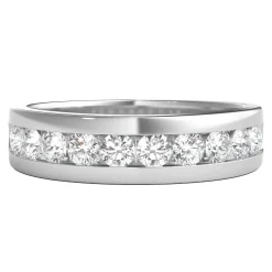 Men's Diamond Channel-Set Band In 14K Yellow Gold (1/2 Ct. Tw.)