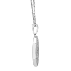 Men's Diamond Circle Pendant In Sterling Silver (1/2 Ct. Tw.)