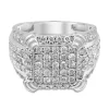 Men's Diamond Cluster Wedding Band In 10K White Gold (2 1/4 Ct. Tw.)