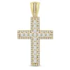 Men's Diamond Cross Pendant In 10K Yellow Gold (2 Ct. Tw.)