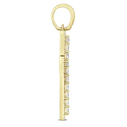 Men's Diamond Cross Pendant In 10K Yellow Gold (2 Ct. Tw.)