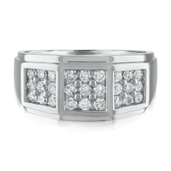 Men's Diamond Ring In 10K White Gold (3/4 Ct. Tw.)