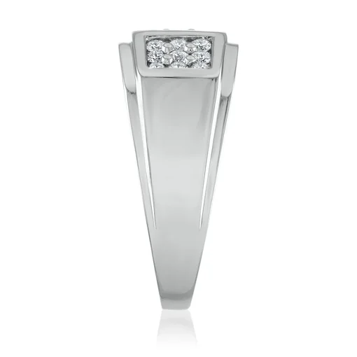 Men's Diamond Ring In 10K White Gold (3/4 Ct. Tw.)