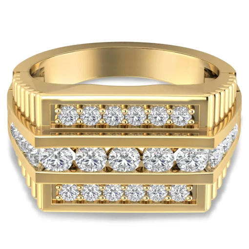 Men's Diamond Ring In 10K Yellow Gold (1 1/4 Ct. Tw.)