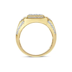 Men's Diamond Ring In 10K Yellow Gold (1 1/2 Ct. Tw.)