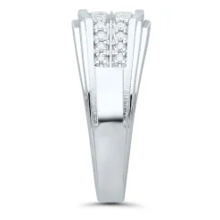 Men's Diamond Statement Ring In Sterling Silver (1/2 Ct. Tw.)