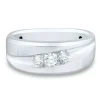 Men's Diamond Wedding Band In 10K White Gold (1/2 Ct. Tw.)