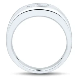 Men's Diamond Wedding Band In 10K White Gold (1/2 Ct. Tw.)