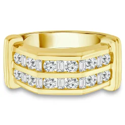 Men's Diamond Wedding Ring In 10K Yellow Gold (1 1/2 Ct. Tw.)