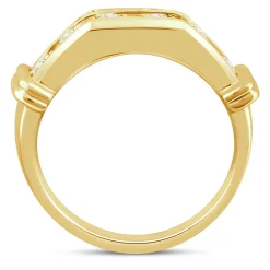 Men's Diamond Wedding Ring In 10K Yellow Gold (1 1/2 Ct. Tw.)