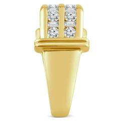 Men's Diamond Wedding Ring In 10K Yellow Gold (1 1/2 Ct. Tw.)