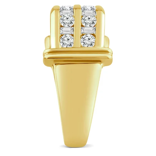 Men's Diamond Wedding Ring In 10K Yellow Gold (1 1/2 Ct. Tw.)