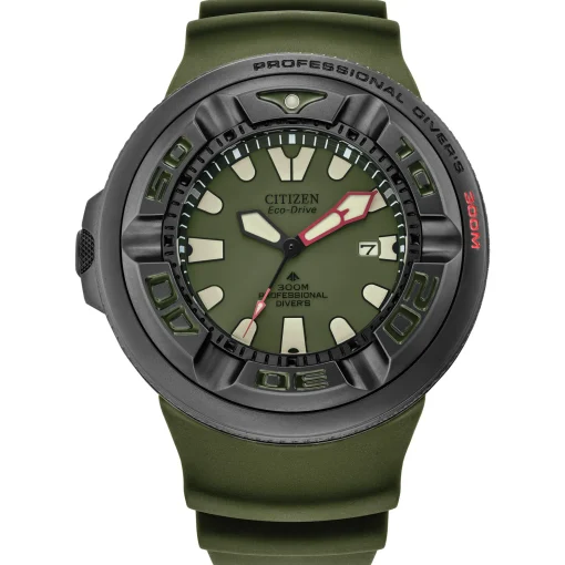 Men's Eco-Drive "Ecozilla" Watch In Black Stainless Steel And Polyurethane