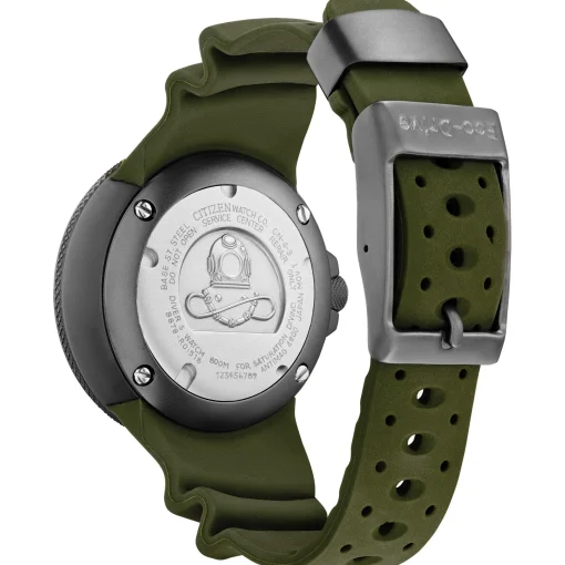 Men's Eco-Drive "Ecozilla" Watch In Black Stainless Steel And Polyurethane