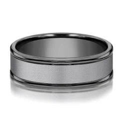 Men's Edge Band In Tantalum, 7Mm
