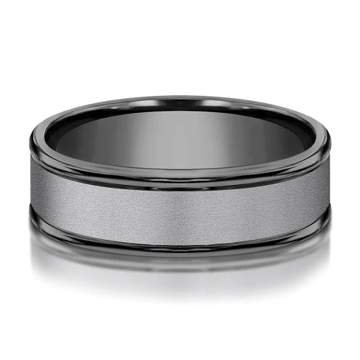 Men's Edge Band In Tantalum, 7Mm