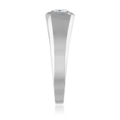 Men's Emerald-Cut Lab Grown Diamond Wedding Band In 14K White Gold (1 Ct. Tw.)