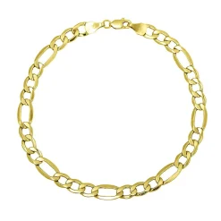 Men's Figaro Bracelet In 14K Yellow Gold