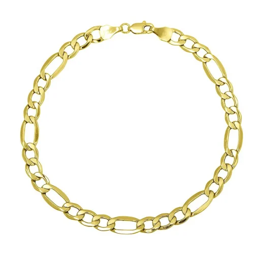 Men's Figaro Bracelet In 14K Yellow Gold