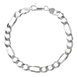 Men's Figaro Chain Bracelet In Sterling Silver