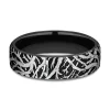 Men's Forrest Pattern Band In Black Titanium, 6.5Mm