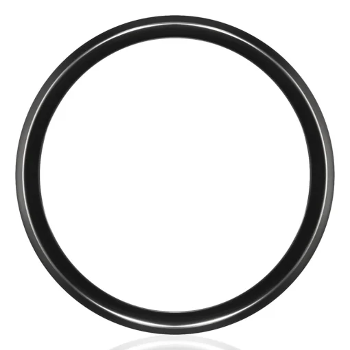 Men's Grey Titanium Center Band In Black Tantalum, 8Mm